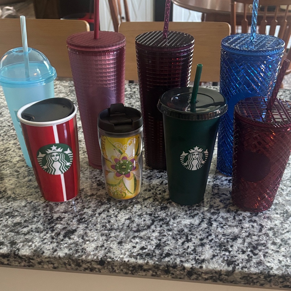 Starbucks Colorful Tumbler Set - Red, Blue, Green, Yellow